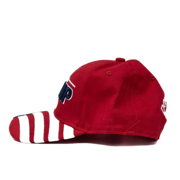 Trump 2020 Red Baseball Cap Adjustable Cotton Patriotic Stars & Stripes Design - Picture 4 of 7